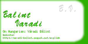 balint varadi business card